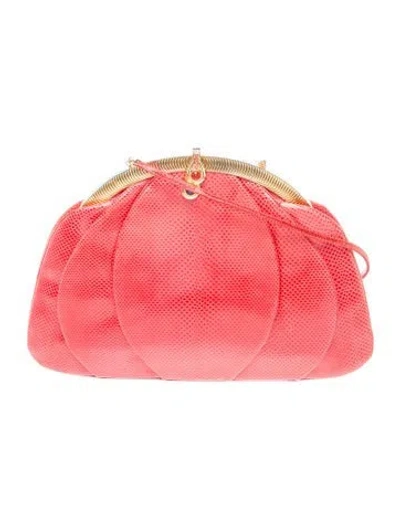 Pre-owned Judith Leiber Leather Evening Bag In Pink