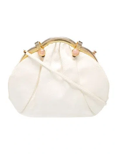 Pre-owned Judith Leiber Leather Evening Bag In Yellow