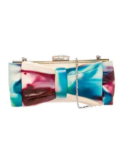 Pre-owned Judith Leiber Leather Minaudière In Blue