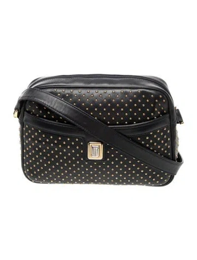 Pre-owned Judith Leiber Leather Shoulder Bag In Black