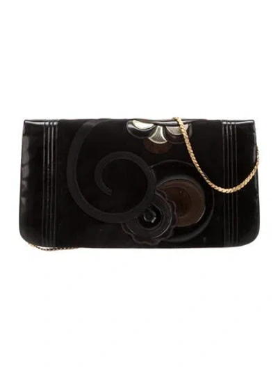 Pre-owned Judith Leiber Leather Shoulder Bag In Black