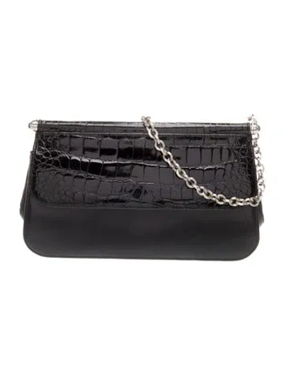 Pre-owned Judith Leiber Leather Shoulder Bag In Black