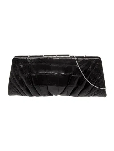 Pre-owned Judith Leiber Leather Shoulder Bag In Black