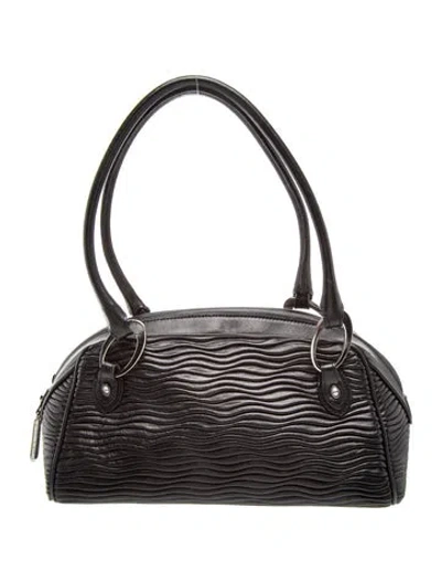 Pre-owned Judith Leiber Leather Shoulder Bag In Black