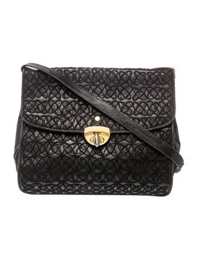 Pre-owned Judith Leiber Leather Shoulder Bag In Black