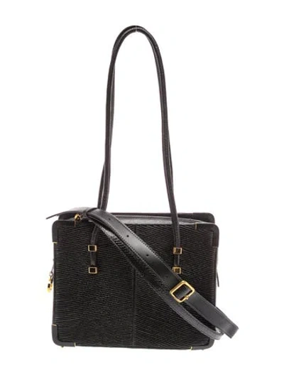 Pre-owned Judith Leiber Leather Shoulder Bag In Black
