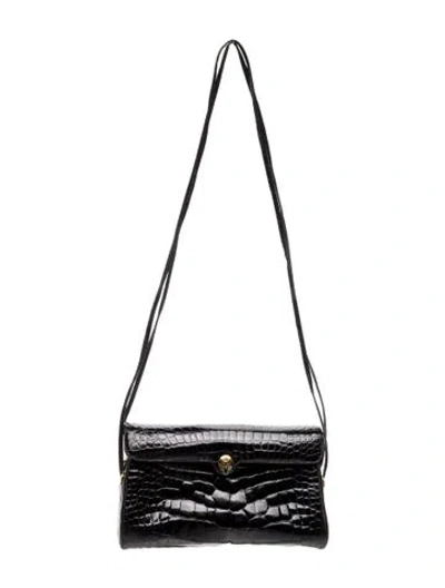 Pre-owned Judith Leiber Leather Shoulder Bag In Black