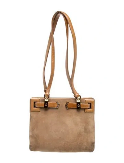 Pre-owned Judith Leiber Leather Shoulder Bag In Brown