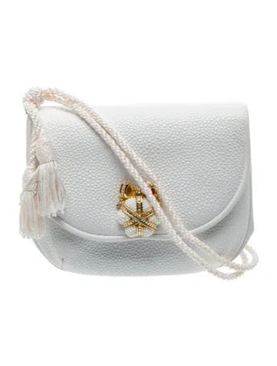 Pre-owned Judith Leiber Leather Shoulder Bag In Metallic/silver