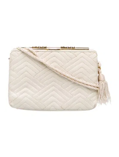 Pre-owned Judith Leiber Leather Shoulder Bag In Neutral