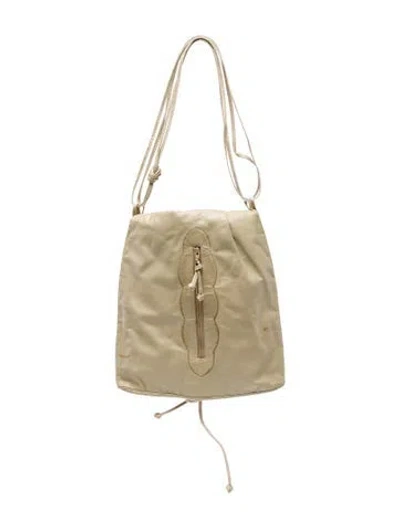 Pre-owned Judith Leiber Leather Shoulder Bag In Neutral