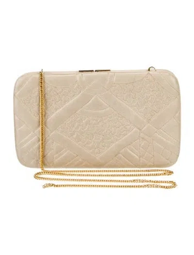 Pre-owned Judith Leiber Leather Shoulder Bag In Neutral