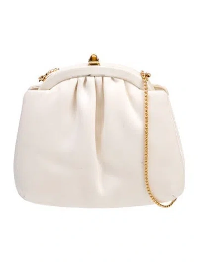 Pre-owned Judith Leiber Leather Shoulder Bag In Neutral