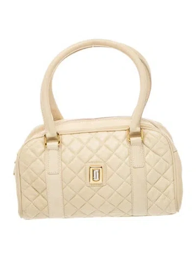 Pre-owned Judith Leiber Leather Shoulder Bag In Neutral