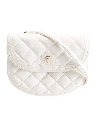 Pre-owned Judith Leiber Leather Shoulder Bag In White