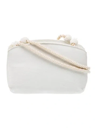 Pre-owned Judith Leiber Leather Shoulder Bag In White
