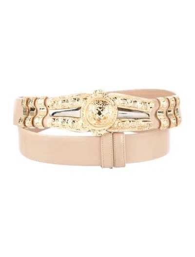 Pre-owned Judith Leiber Leather Waist Belt In Brown