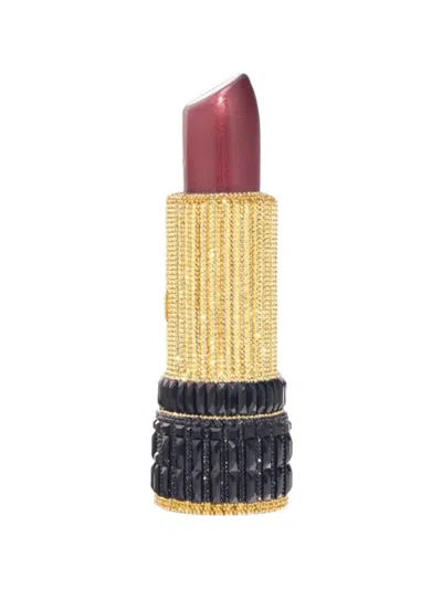 Judith Leiber Couture Lipstick Crystal Embellished Clutch In Blue