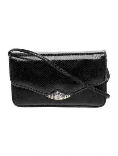 Pre-owned Judith Leiber Lizard Crossbody Bag In Blue