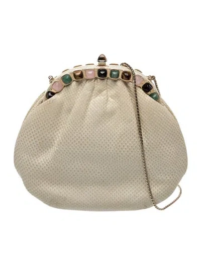 Pre-owned Judith Leiber Lizard Shoulder Bag In Gold