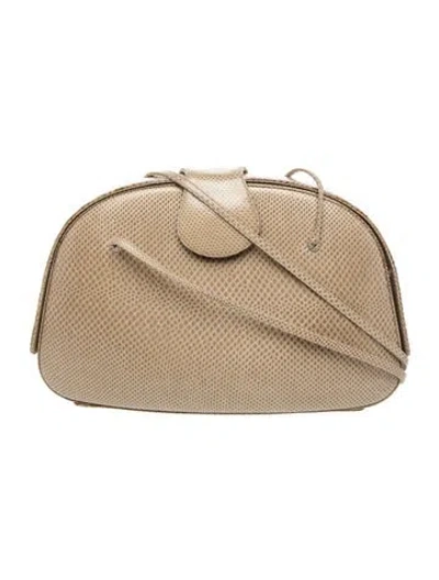 Pre-owned Judith Leiber Lizard Shoulder Bag In Neutral