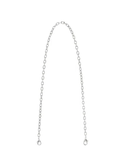 Judith Leiber Lobster-claw-fastening Chain Shoulder Strap In Silver