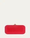 Judith Leiber Long Slide Crystal Minaudiere In Champagne Light Siam
