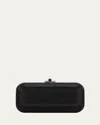 Judith Leiber Long Slide Crystal Minaudiere In Silver Jet
