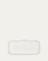 Judith Leiber Long Slide Crystal Minaudiere In Silver Rhine
