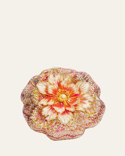 Judith Leiber Magnolia Crystal Clutch Bag In Multi