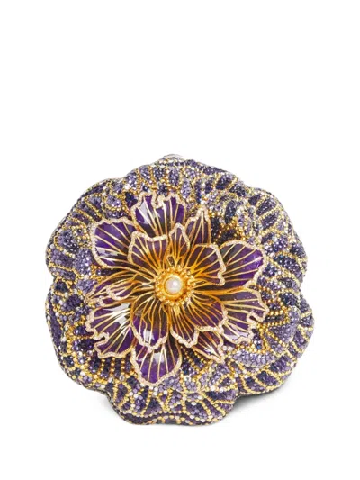 Judith Leiber Magnolia Purple Crystal-embellished Tote Bag In Blue