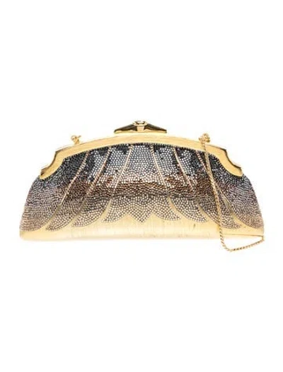 Pre-owned Judith Leiber Metal Clutch In Gold/metallic