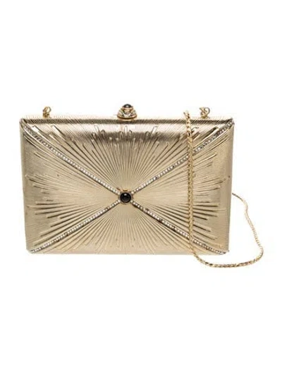 Pre-owned Judith Leiber Metal Evening Bag Vintage In Gold/metallic