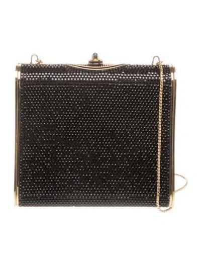 Pre-owned Judith Leiber Metal Minaudière In Black