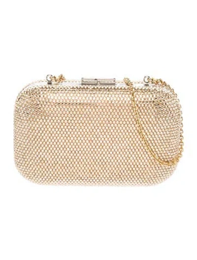 Pre-owned Judith Leiber Metal Minaudière In Gold
