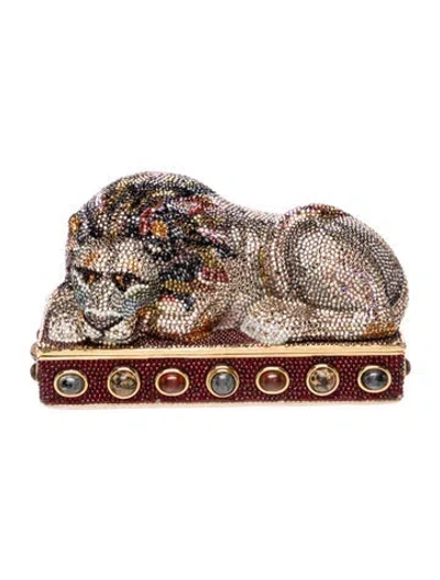 Pre-owned Judith Leiber Metal Minaudière In Gold