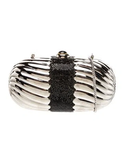 Pre-owned Judith Leiber Metal Minaudière In Gold