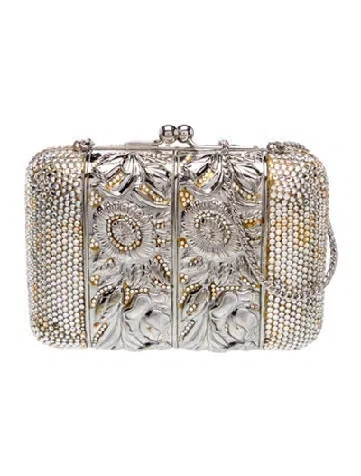Pre-owned Judith Leiber Metal Minaudière In Gold