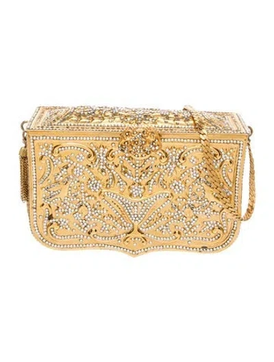 Pre-owned Judith Leiber Metal Minaudière In Gold