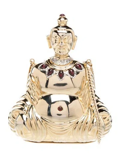 Pre-owned Judith Leiber Metal Minaudière In Gold
