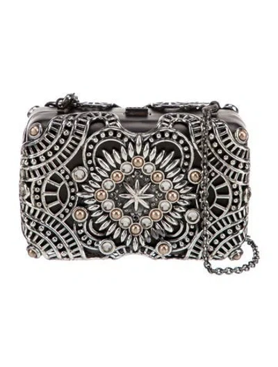 Pre-owned Judith Leiber Metal Minaudière In Multi