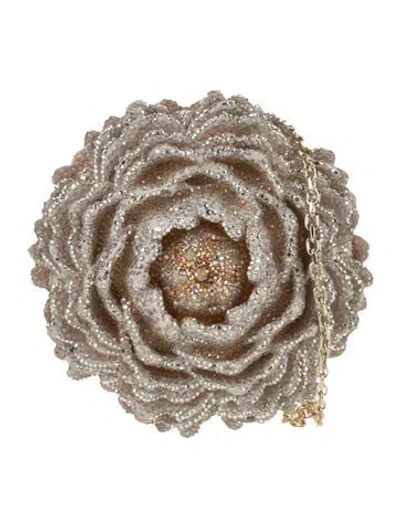 Pre-owned Judith Leiber Metal Minaudière In Neutral