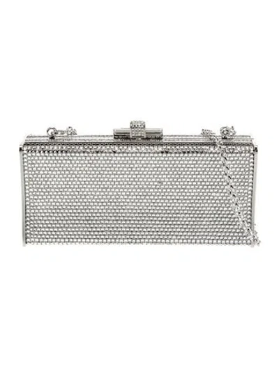 Pre-owned Judith Leiber Metal Minaudière In Silver