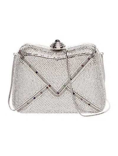 Pre-owned Judith Leiber Metal Minaudière In Silver