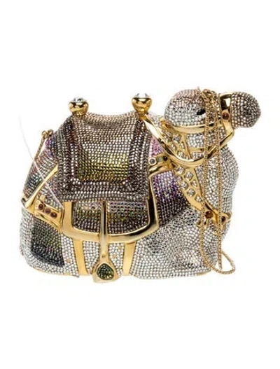 Pre-owned Judith Leiber Metal Minaudière In Silver