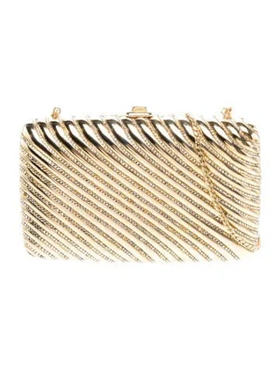 Pre-owned Judith Leiber Metal Minaudière Vintage In Gold/metallic
