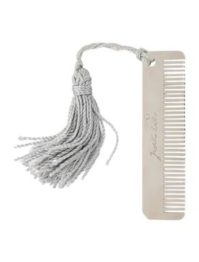 Pre-owned Judith Leiber Metal Mini Comb In Silver