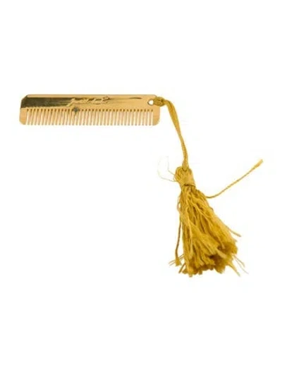 Pre-owned Judith Leiber Metal Mini Travel Comb