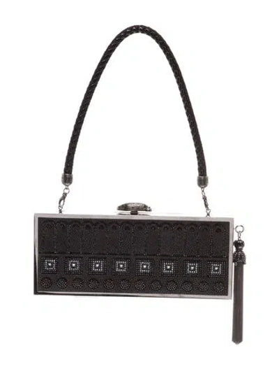 Pre-owned Judith Leiber Metal Shoulder Bag In Black