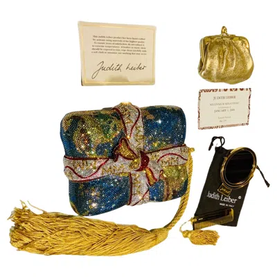 Pre-owned Judith Leiber Millennium Minaudiere, Clutch And/or Purse In Sand